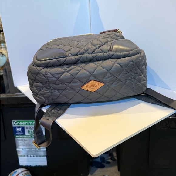 MZ Wallace Gray Quilted Backpack with Structured Design; in great shape - Picture 3 of 15